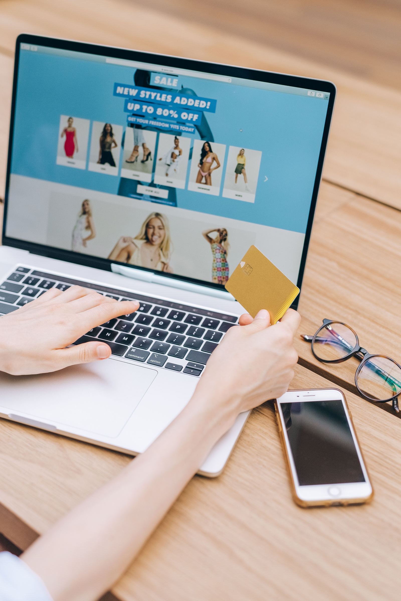 An online storefront in miniature - illustrative