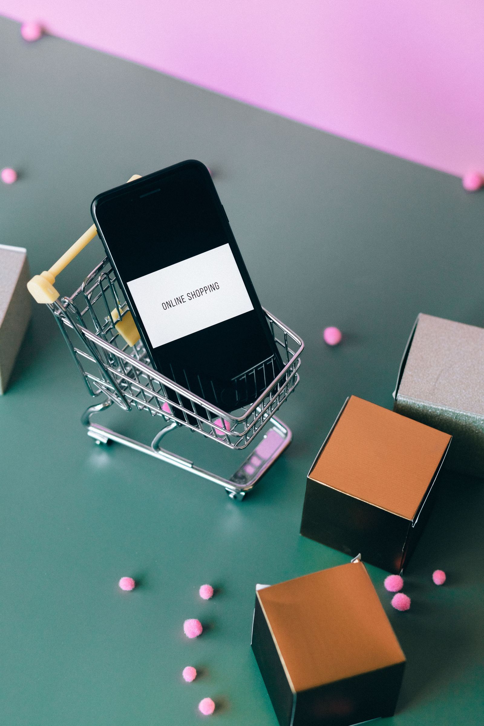 An online storefront in miniature - illustrative