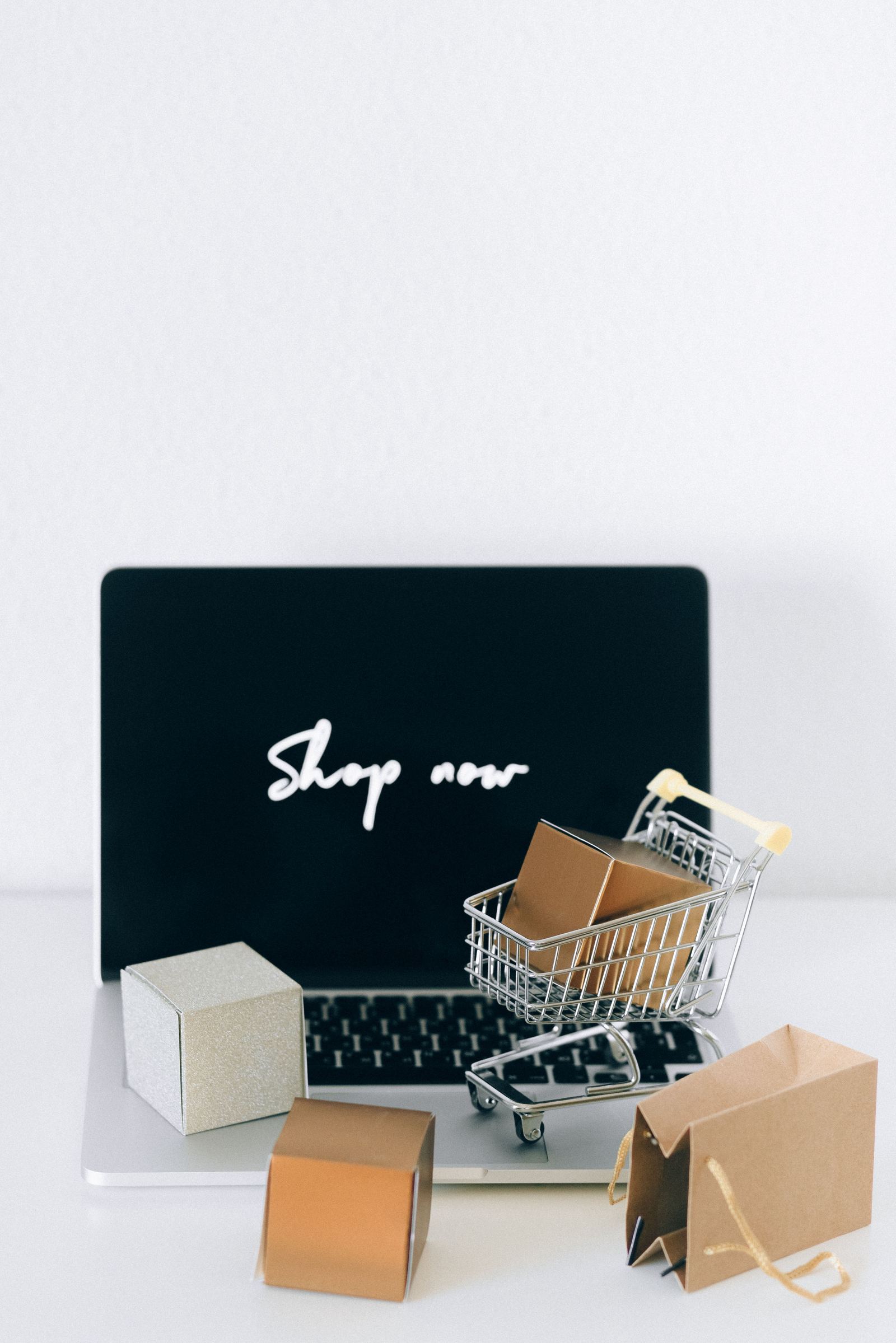 An online storefront in miniature - illustrative