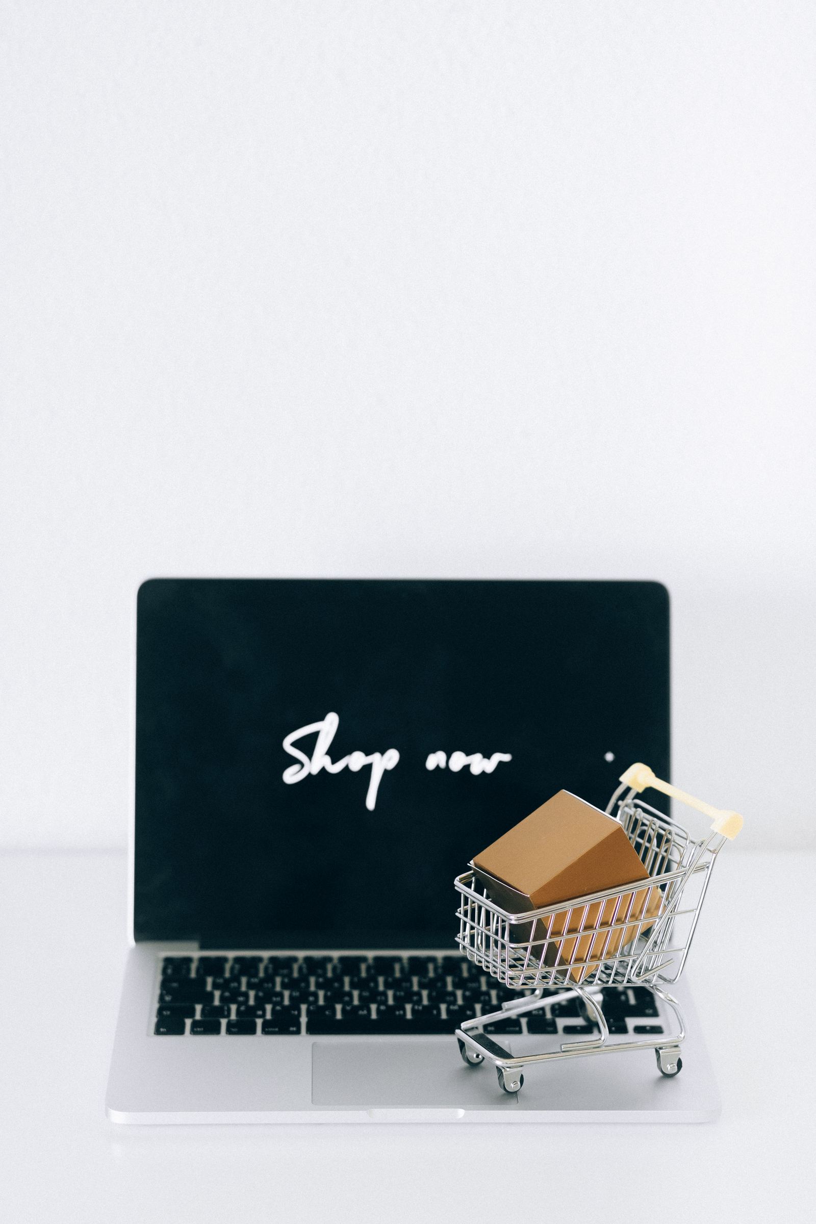 An online storefront in miniature - illustrative