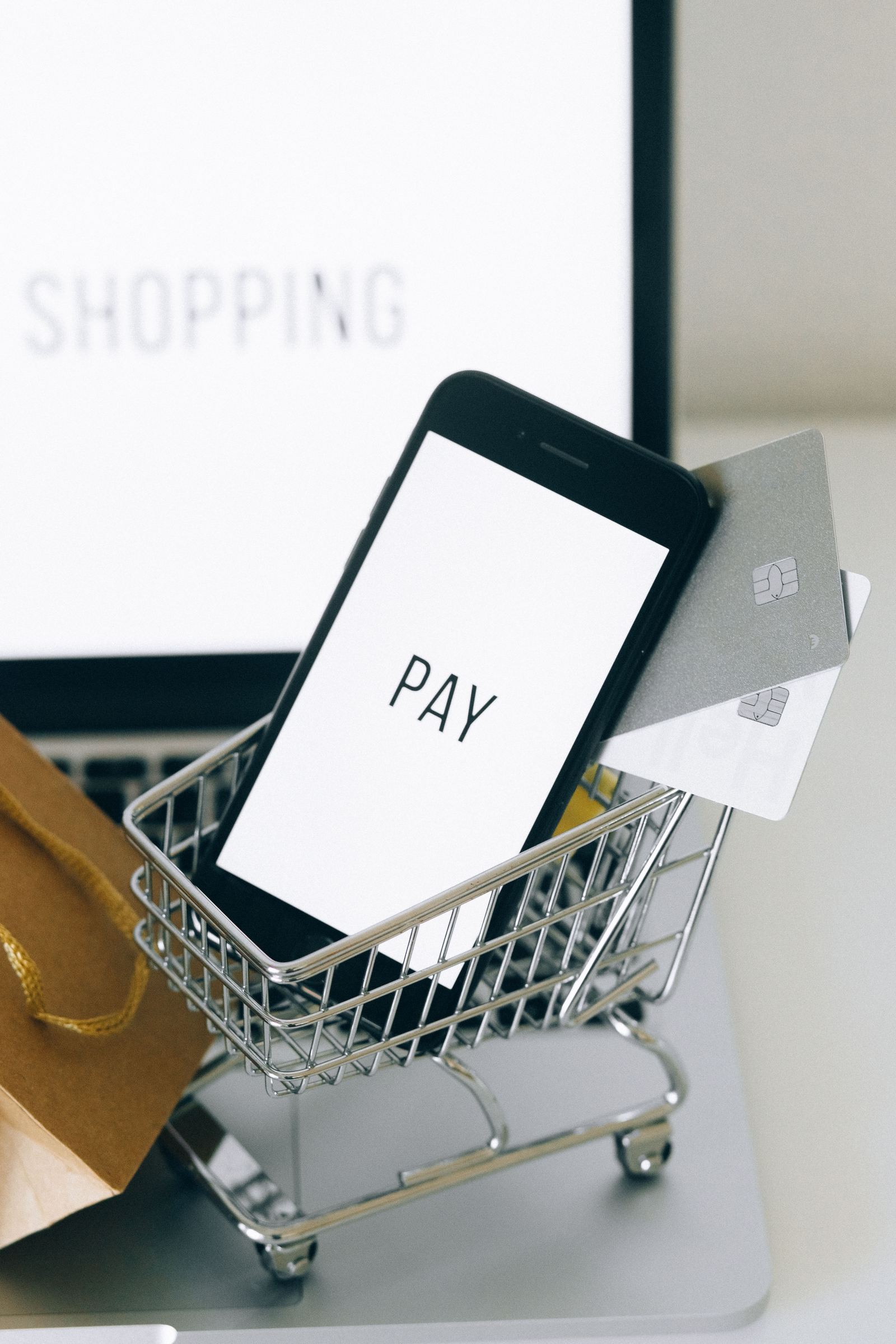 An online storefront in miniature - illustrative