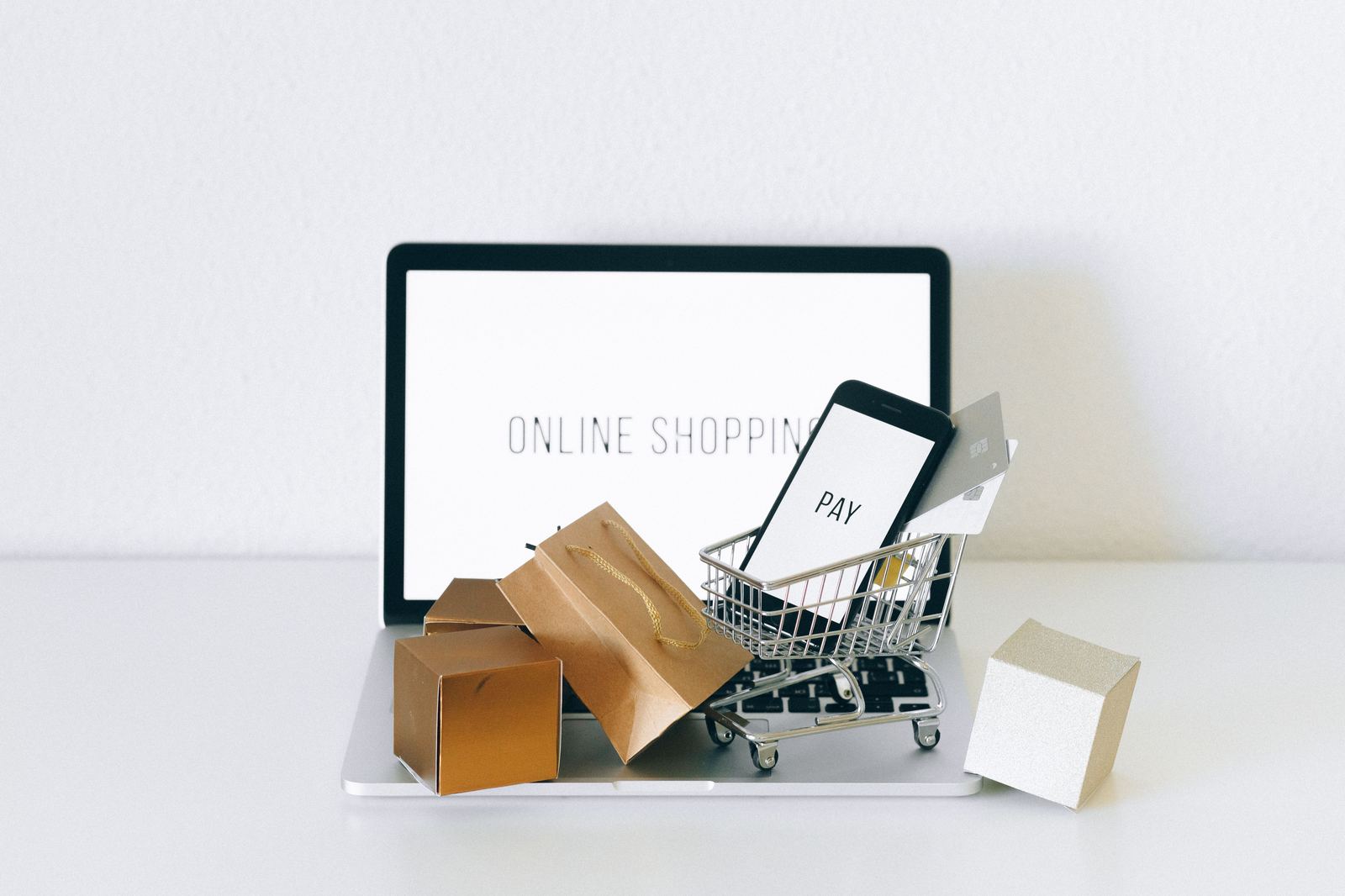 An online storefront in miniature - illustrative