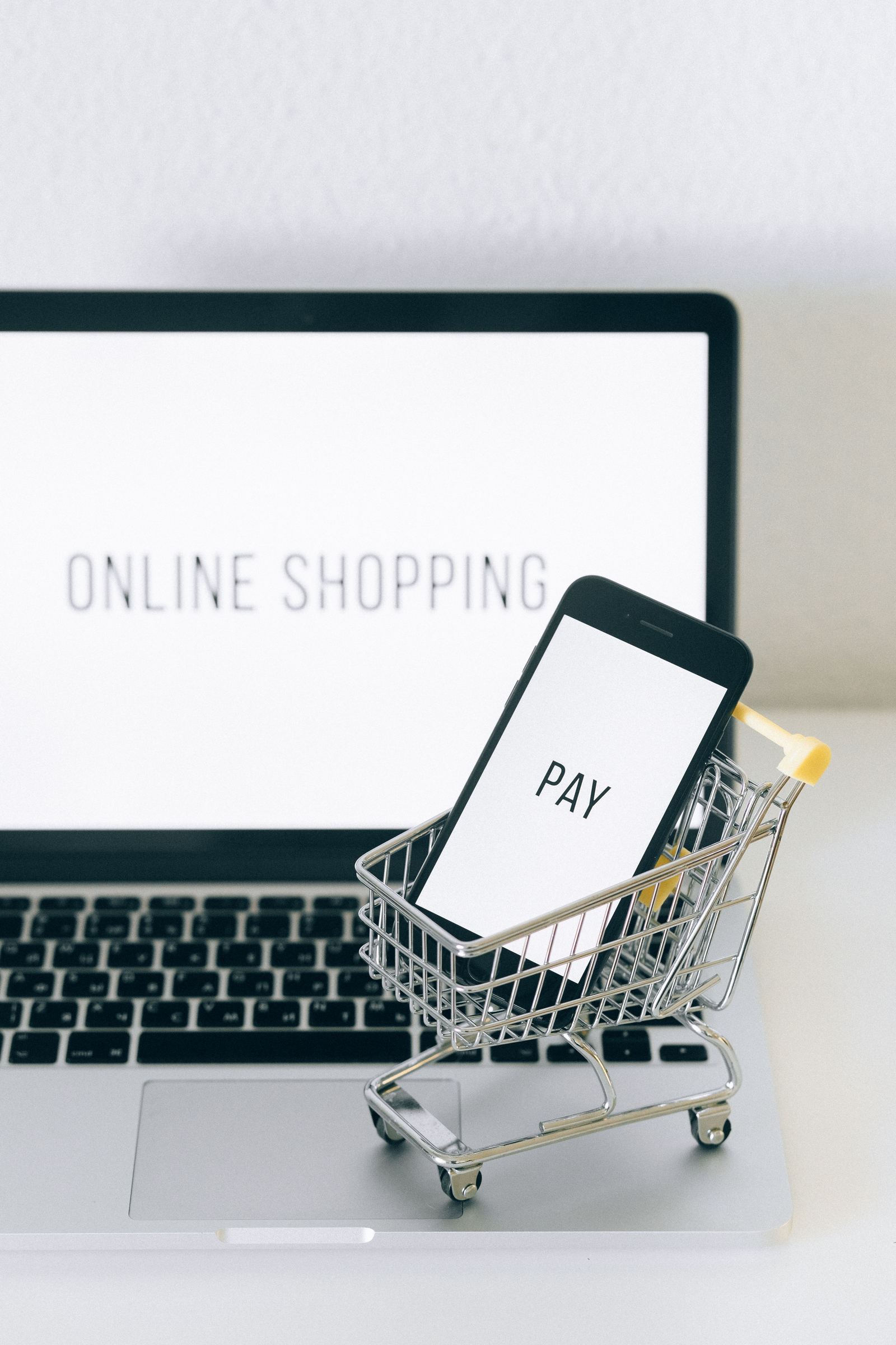 An online storefront in miniature - illustrative