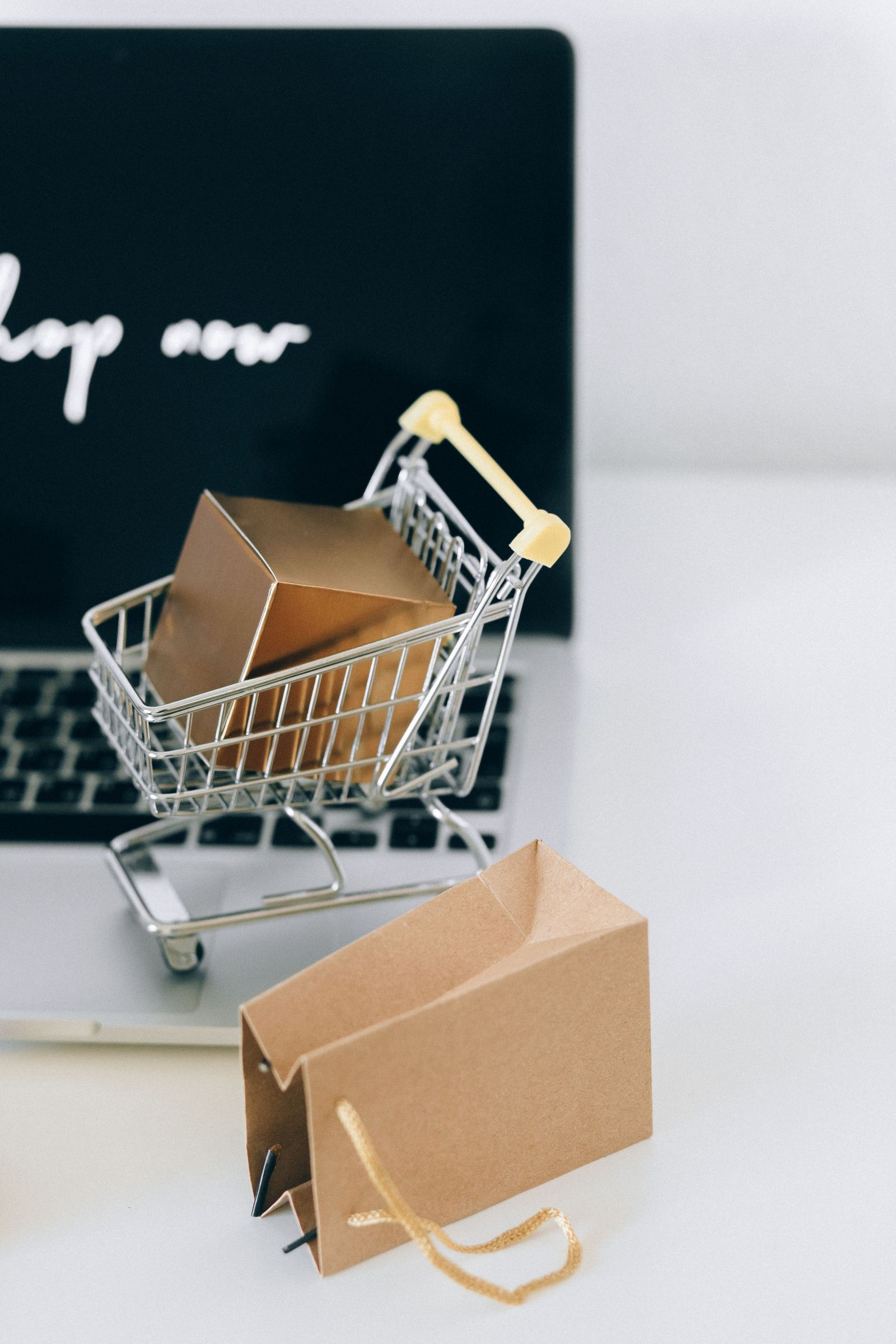 An online storefront in miniature - illustrative